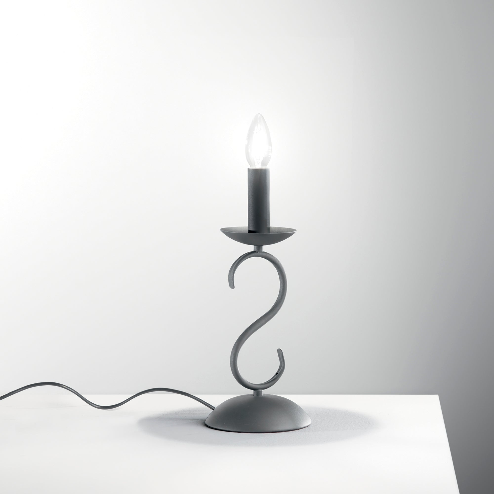 LUME BEATRICE ANTRACITE 1XE14 14X33CM