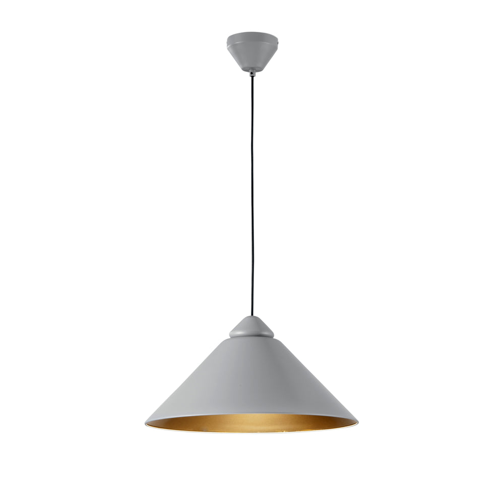 SOSPENSIONE BIGBANG GRIGIA/ORO 1XE27 49X25X183,5CM
