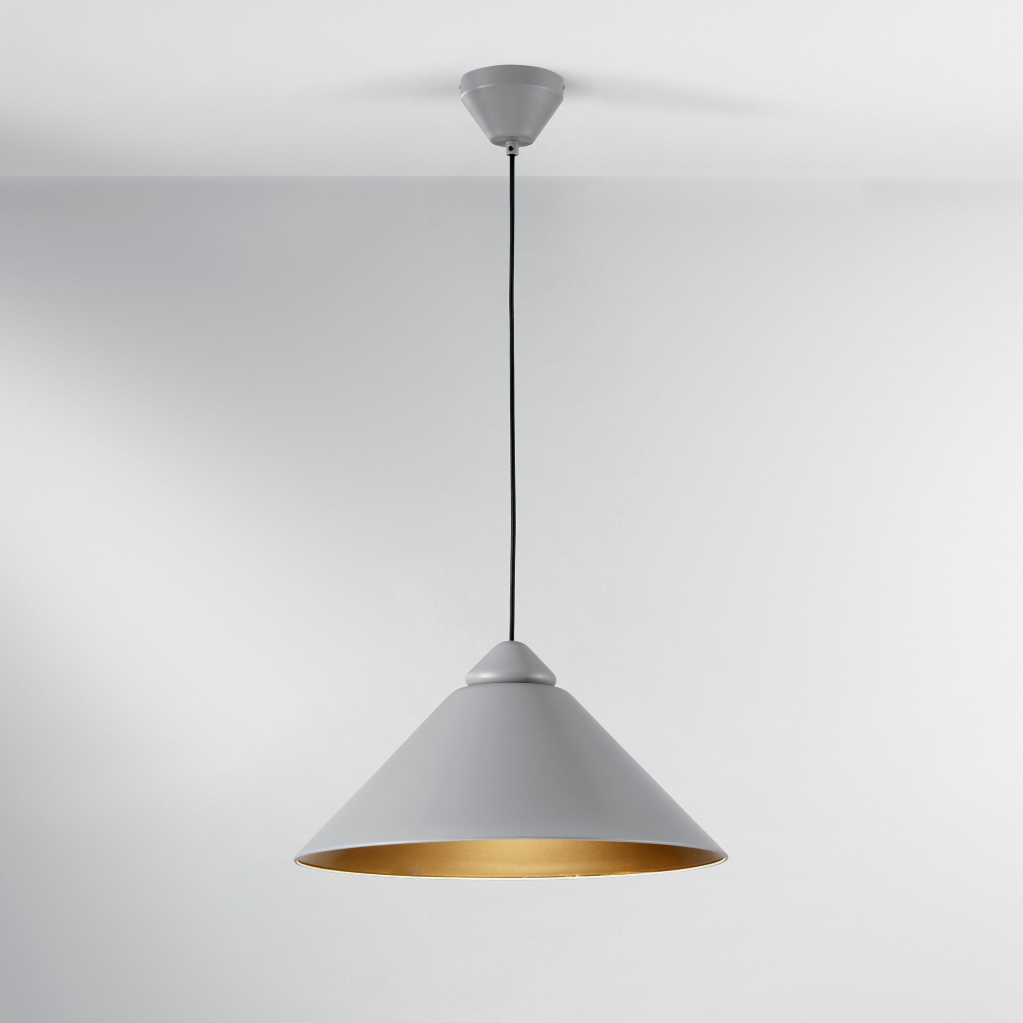 SOSPENSIONE BIGBANG GRIGIA/ORO 1XE27 49X25X183,5CM