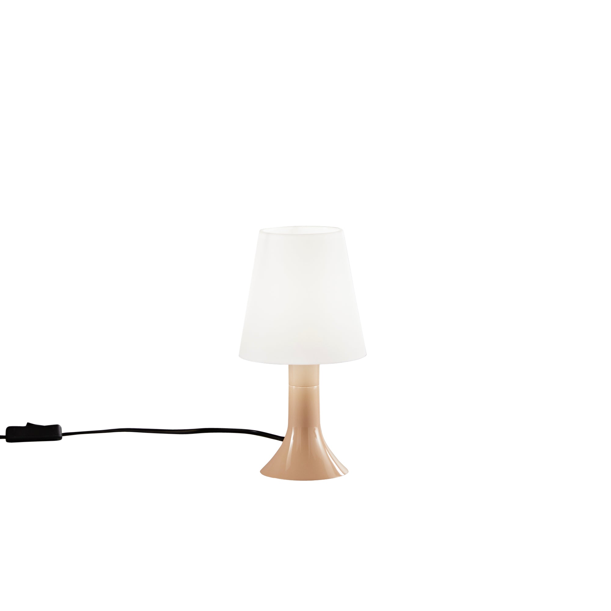 "Lumetto BINGO con base fango e diffusore bianco."