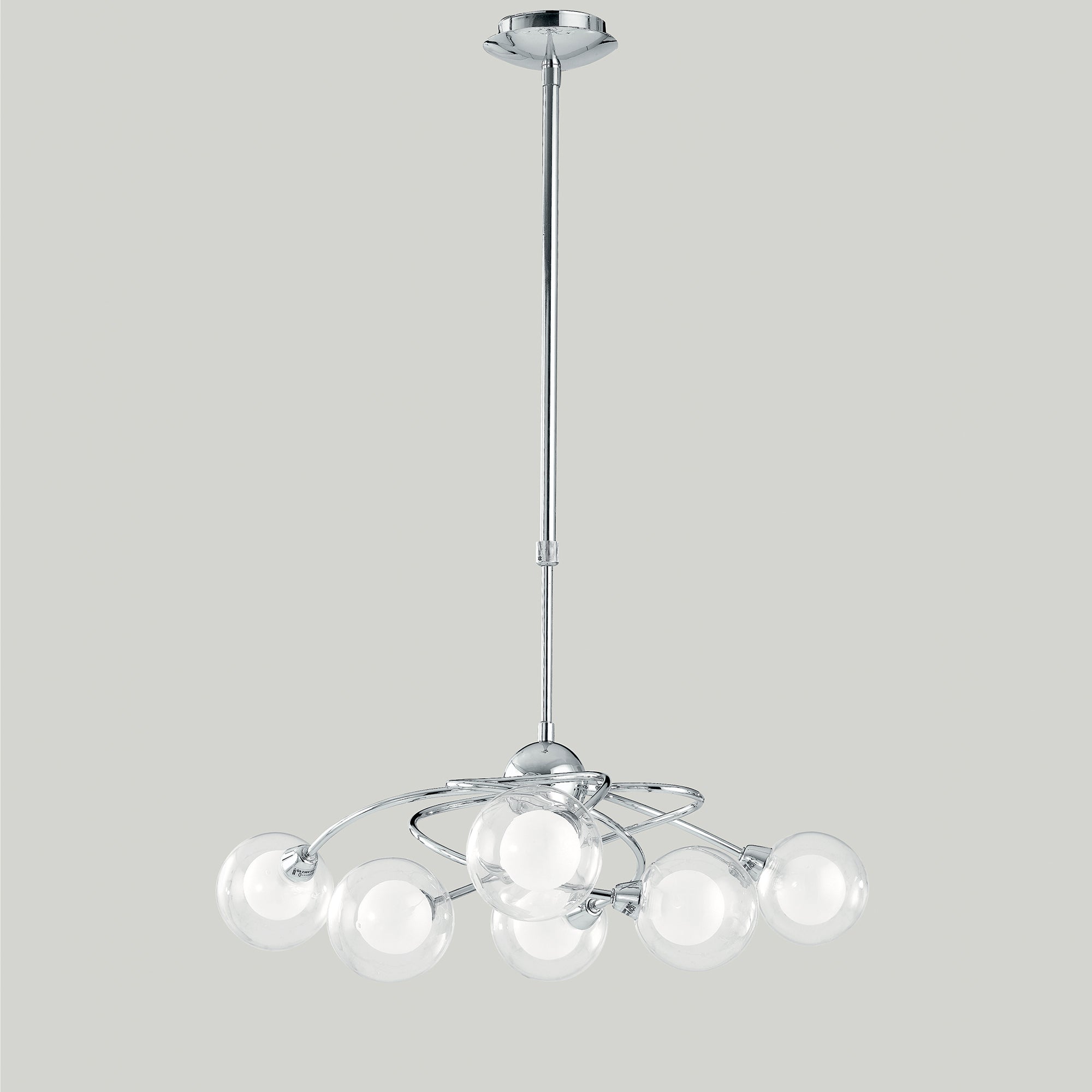 LAMPADARIO BLOG CROMO 6XG9 66X111CM