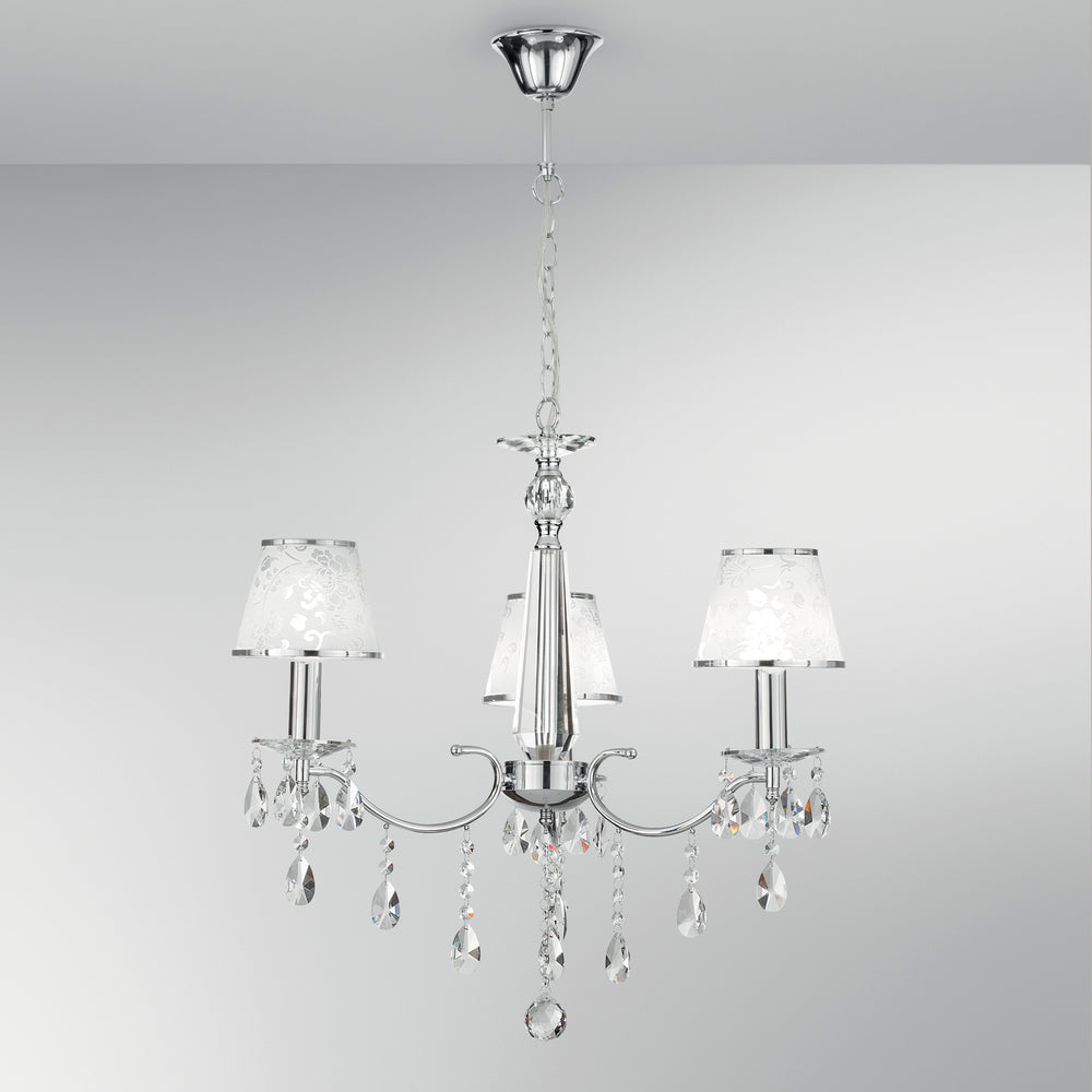 LAMPADARIO BOEME CROMO 3XE14 65X100CM