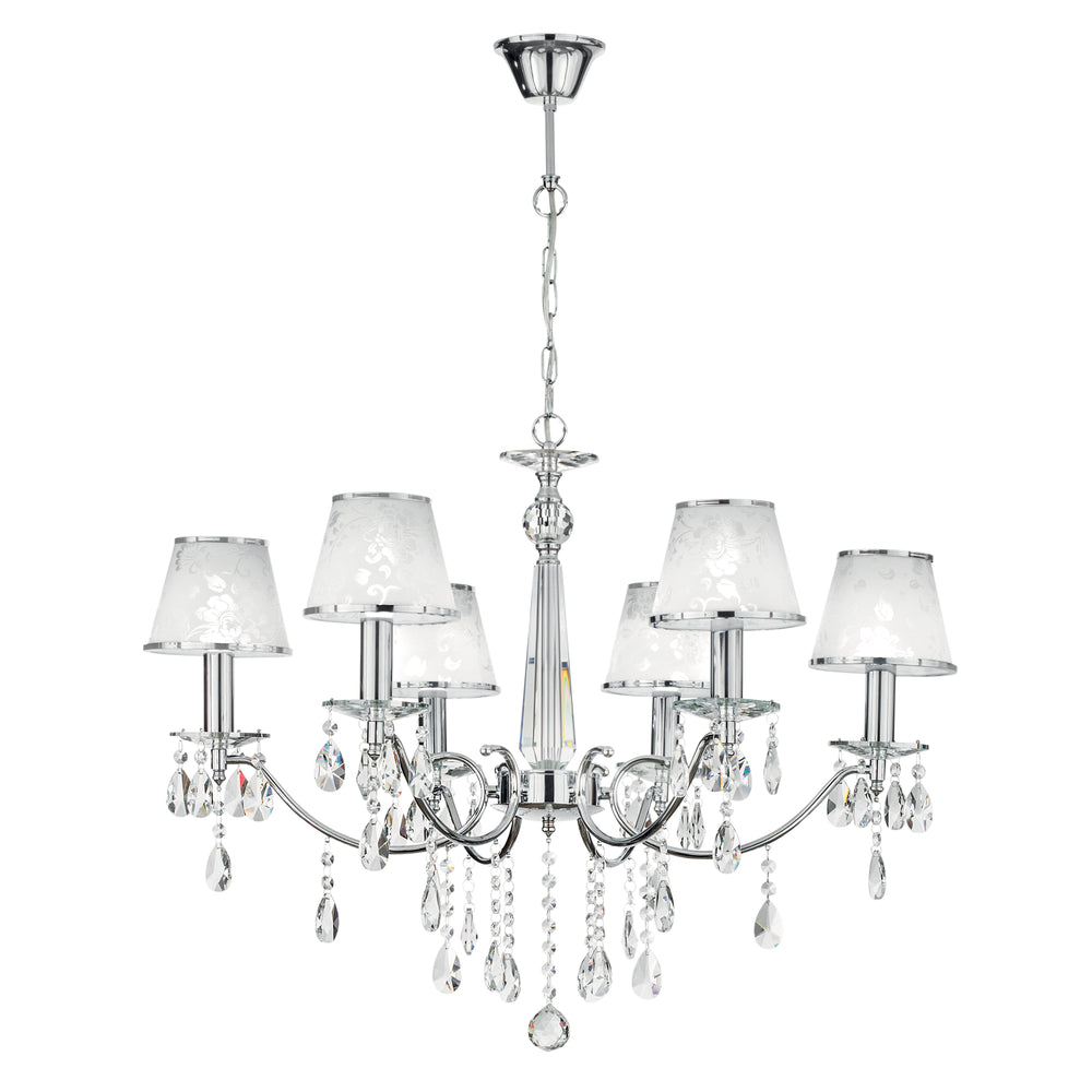 LAMPADARIO BOEME CROMO 6XE14 68X100CM