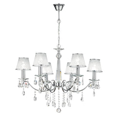 LAMPADARIO BOEME CROMO 6XE14 68X100CM