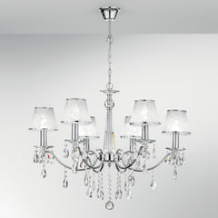 LAMPADARIO BOEME CROMO 6XE14 68X100CM