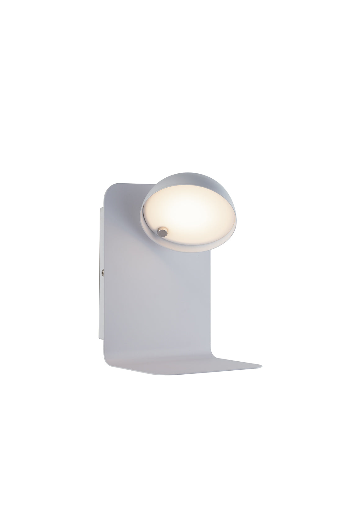 "Applique LED BOING in metallo bianco con testa orientabile e presa USB"