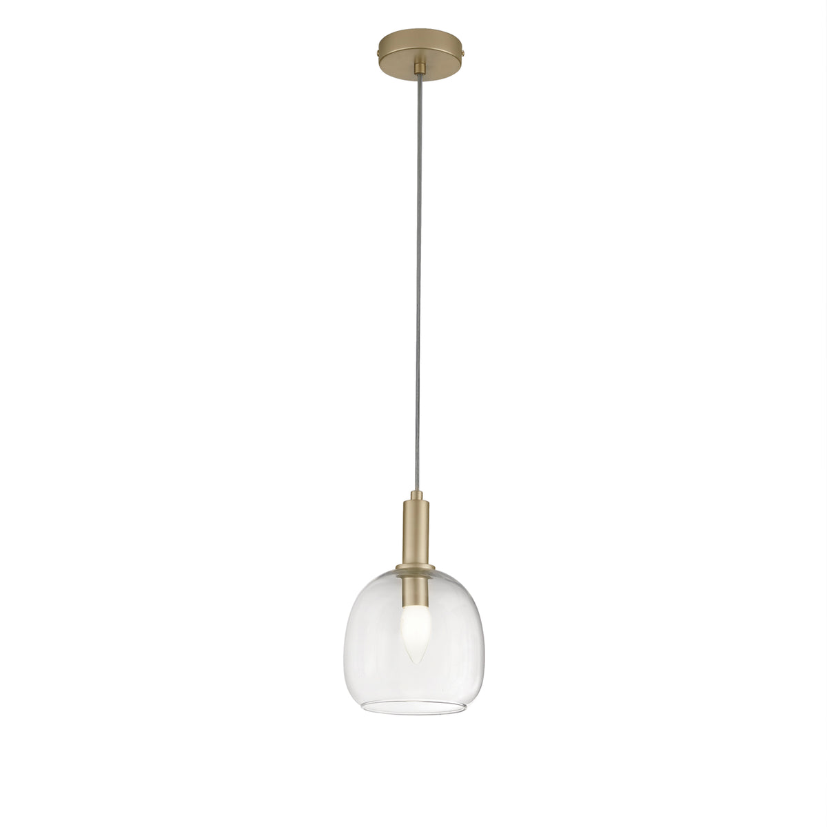 SOSPENSIONE BRANDY ORO 1XE14 16X16X150CM