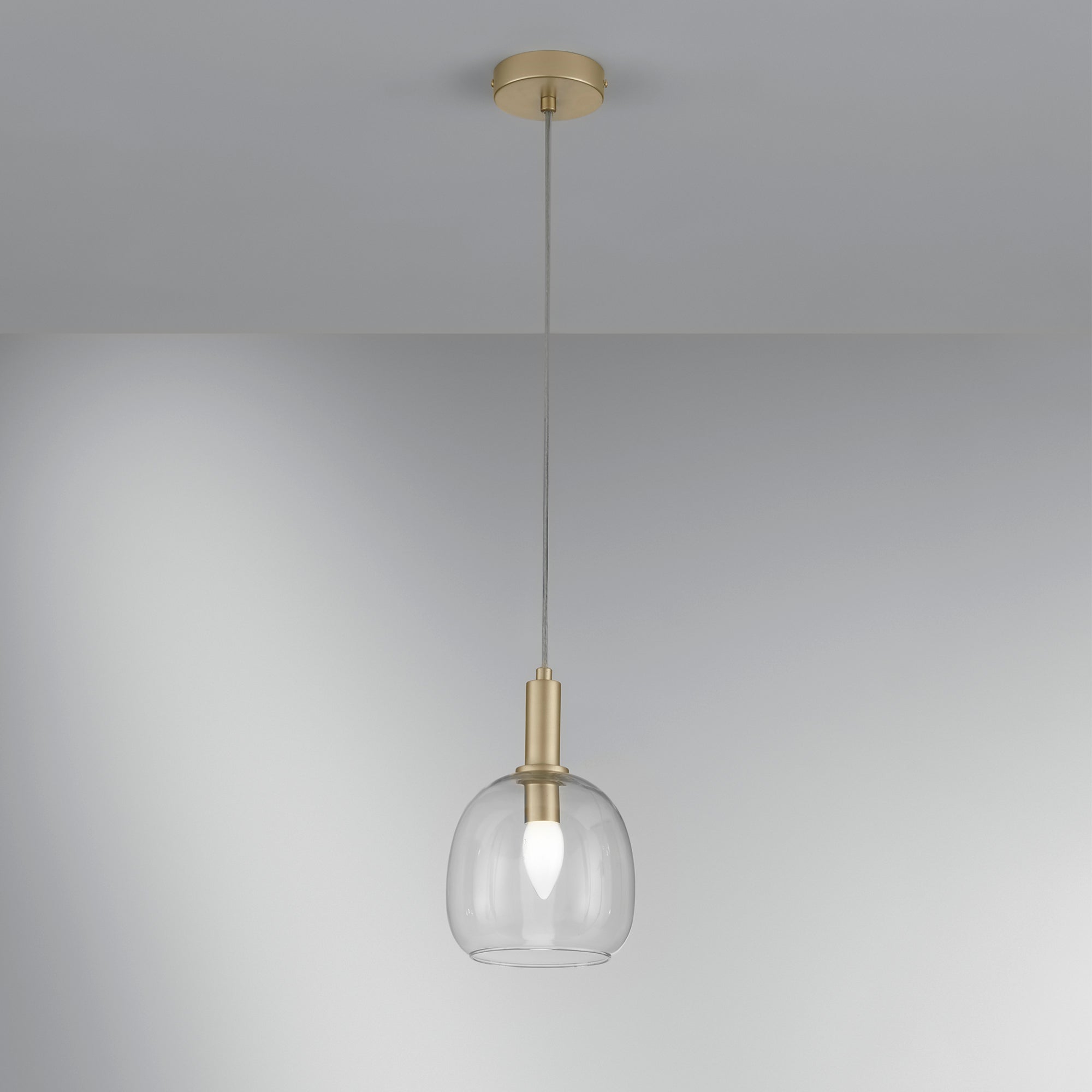 SOSPENSIONE BRANDY ORO 1XE14 16X16X150CM