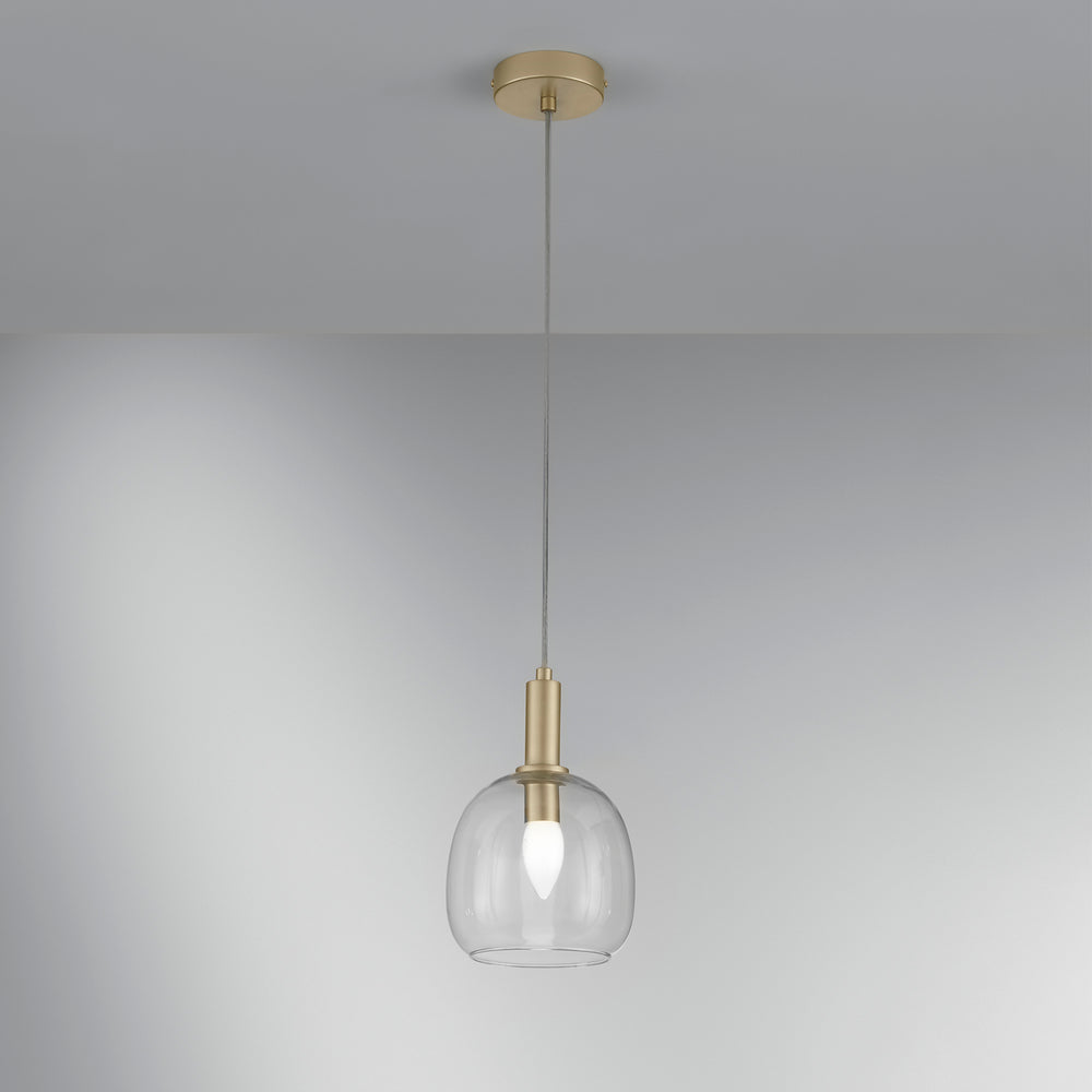 SOSPENSIONE BRANDY ORO 1XE14 16X16X150CM