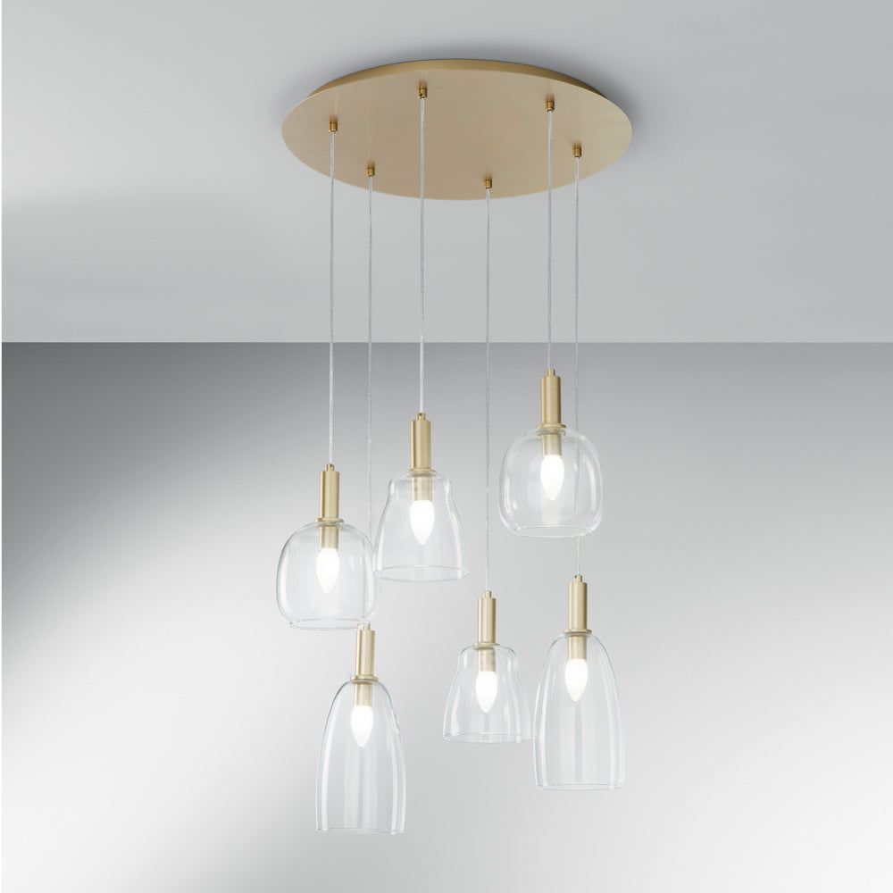 SOSPENSIONE BRANDY ORO 6XE14 60X50X150CM