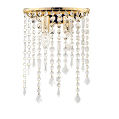 "Applique BREEZE in metallo cromato con pendenti in cristallo"