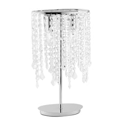 "Lampada da tavolo BREEZE in metallo cromato con pendenti in cristallo"