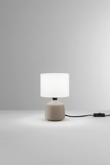 LUME BURANO IN CERAMICA BEIGE 1XE14 MISURA TOTALE D14XH22CM