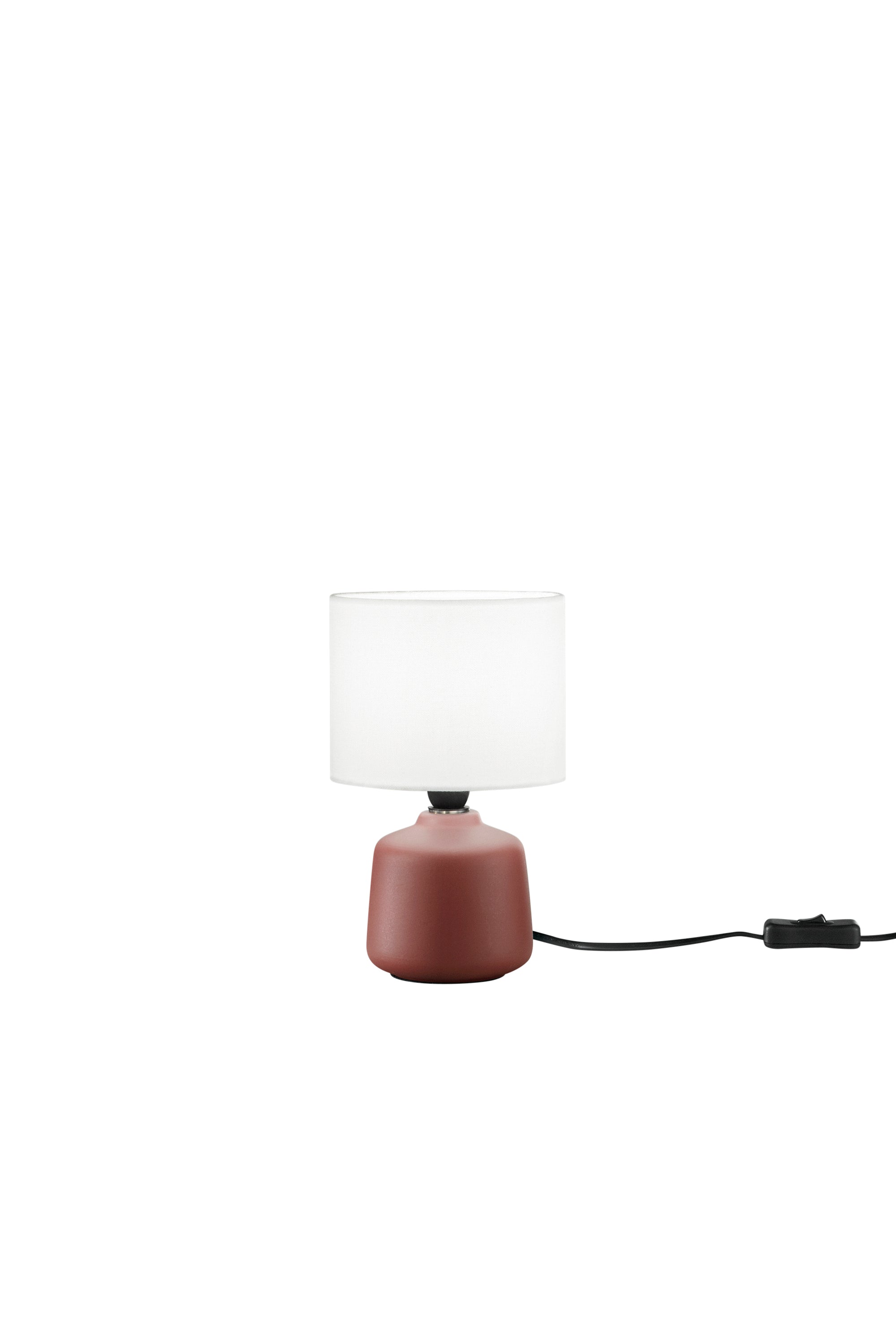 "Lampada Burano con base rossa in ceramica "