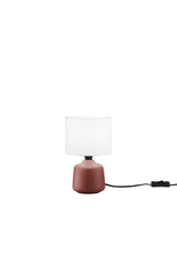 "Lampada Burano con base rossa in ceramica "