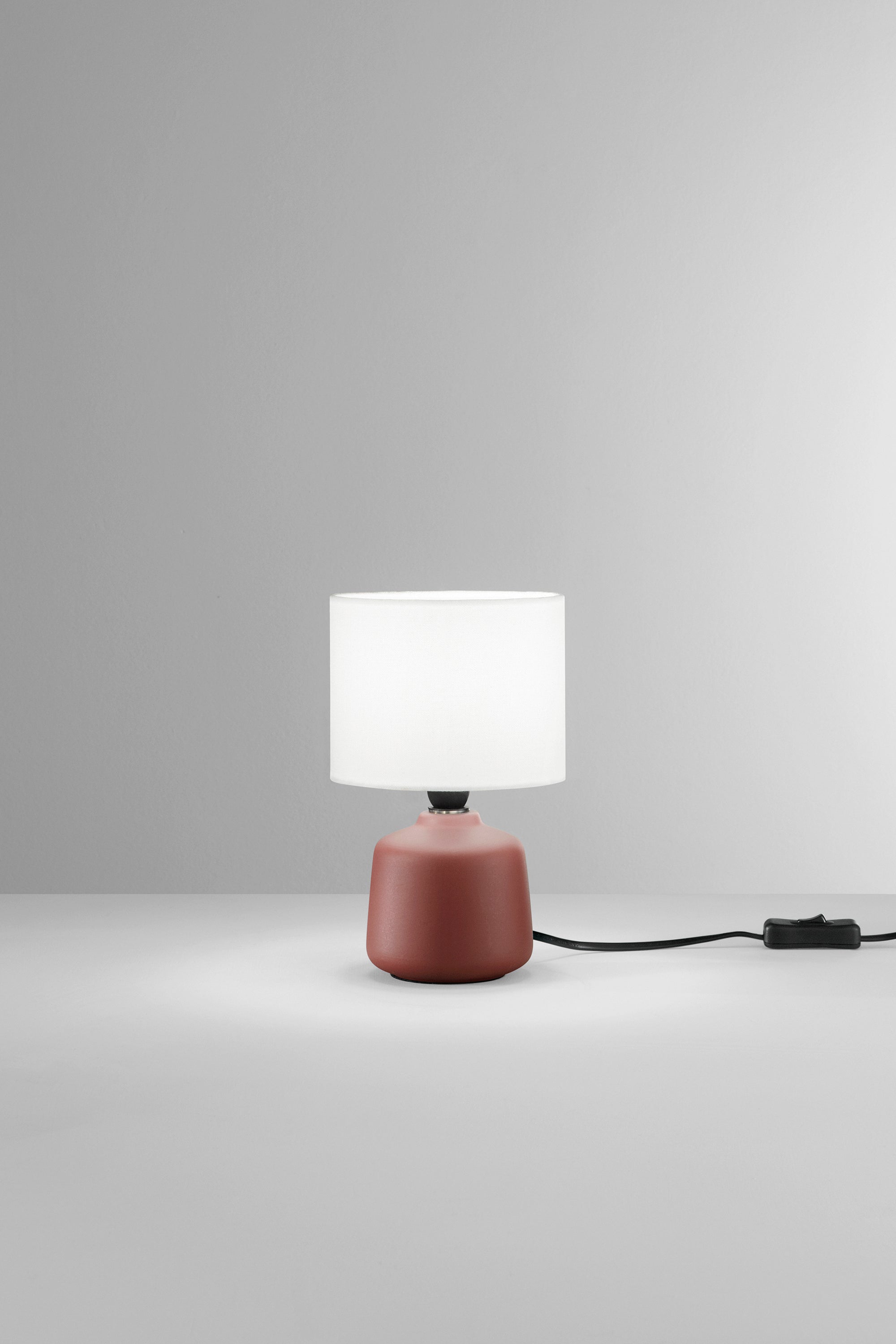 LUME BURANO IN CERAMICA ROSSO 1XE14 MISURA TOTALE D14XH22CM