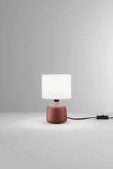 LUME BURANO IN CERAMICA ROSSO 1XE14 MISURA TOTALE D14XH22CM