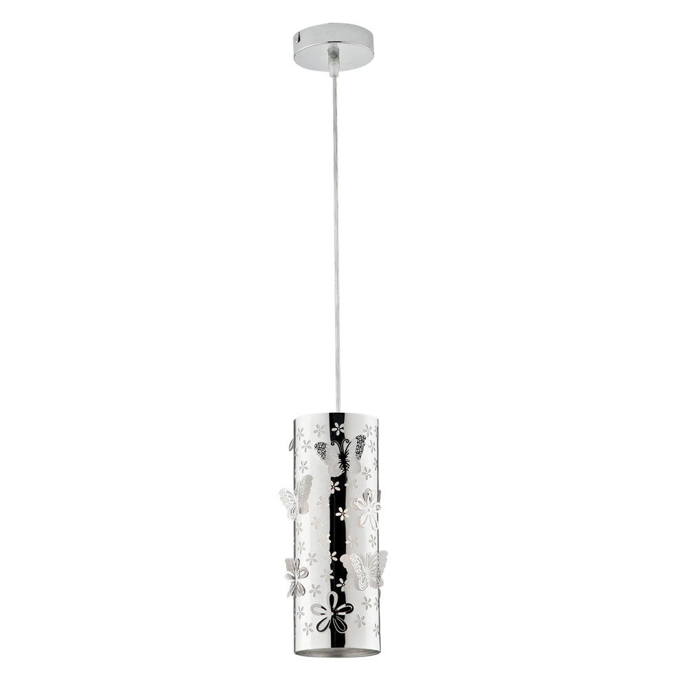 SOSPENSIONE BUTTERFLY CROMO 1XE27 10X10X100CM