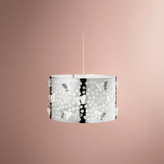 SOSPENSIONE BUTTERFLY CROMO 1XE27 35X35X100CM