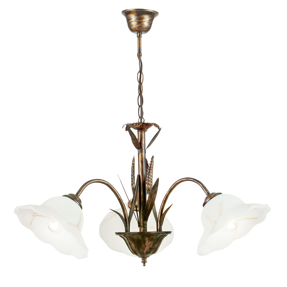 LAMPADARIO BYRON RUGGINE 3XE27 64X100CM