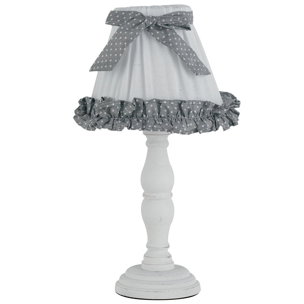LUME CANDY BIANCO CON LEGNO 1XE14 18X34CM