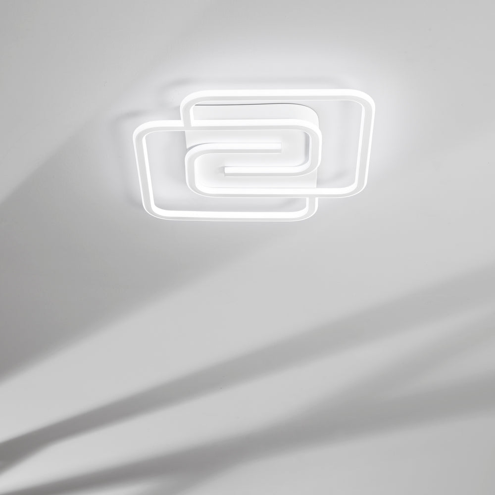 PLAFONIERA LED CAYMAN QUADRATA BIANCA 40W 5440LM CCT 49X49X6CM