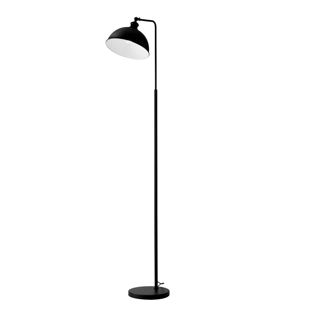 "Piantana CHARLESTON in metallo nero con interno bianco"