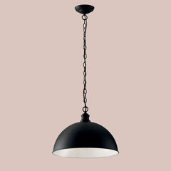 SOSPENSIONE CHARLESTON NERA 1XE27 38X120CM