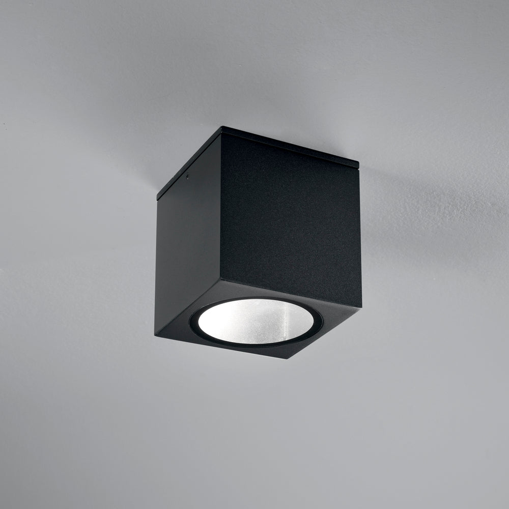 PLAFONIERA CITIZEN NERA QUADRATA 1XE27 IP54 15X15X17CM