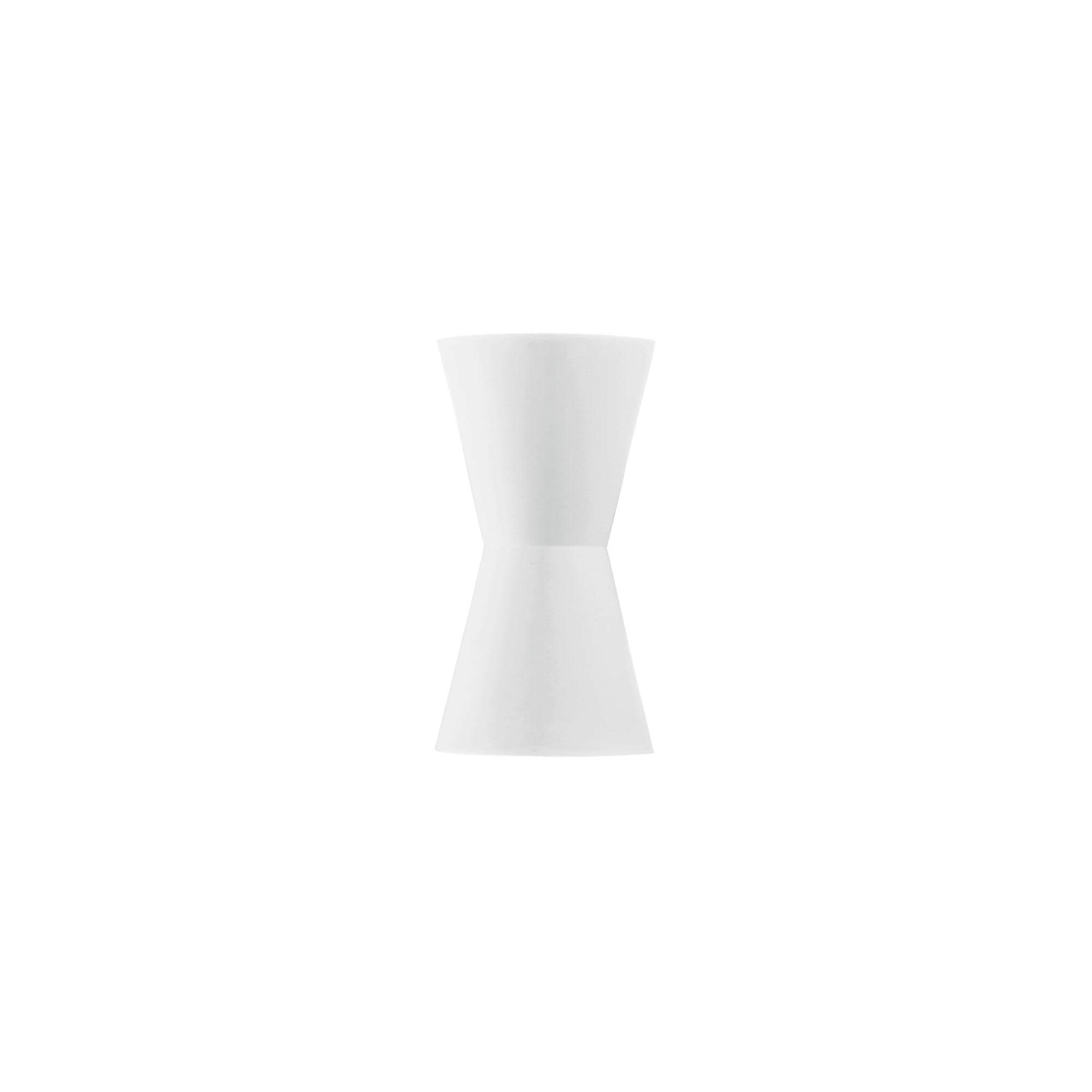"Applique CLEPSYDRA in gesso bianco verniciabile con luce biemissione 30 cm."
