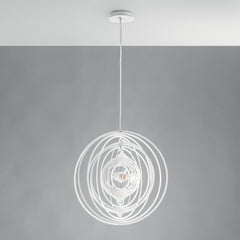 SOSPENSIONE CLUB BIANCA 1XE27 50X50X120CM