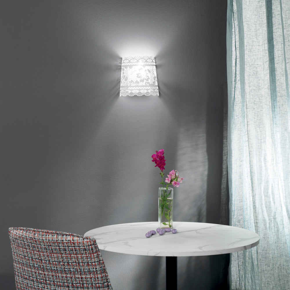 APPLIQUE CLUNY BIANCA 1XE14 20X10X20CM