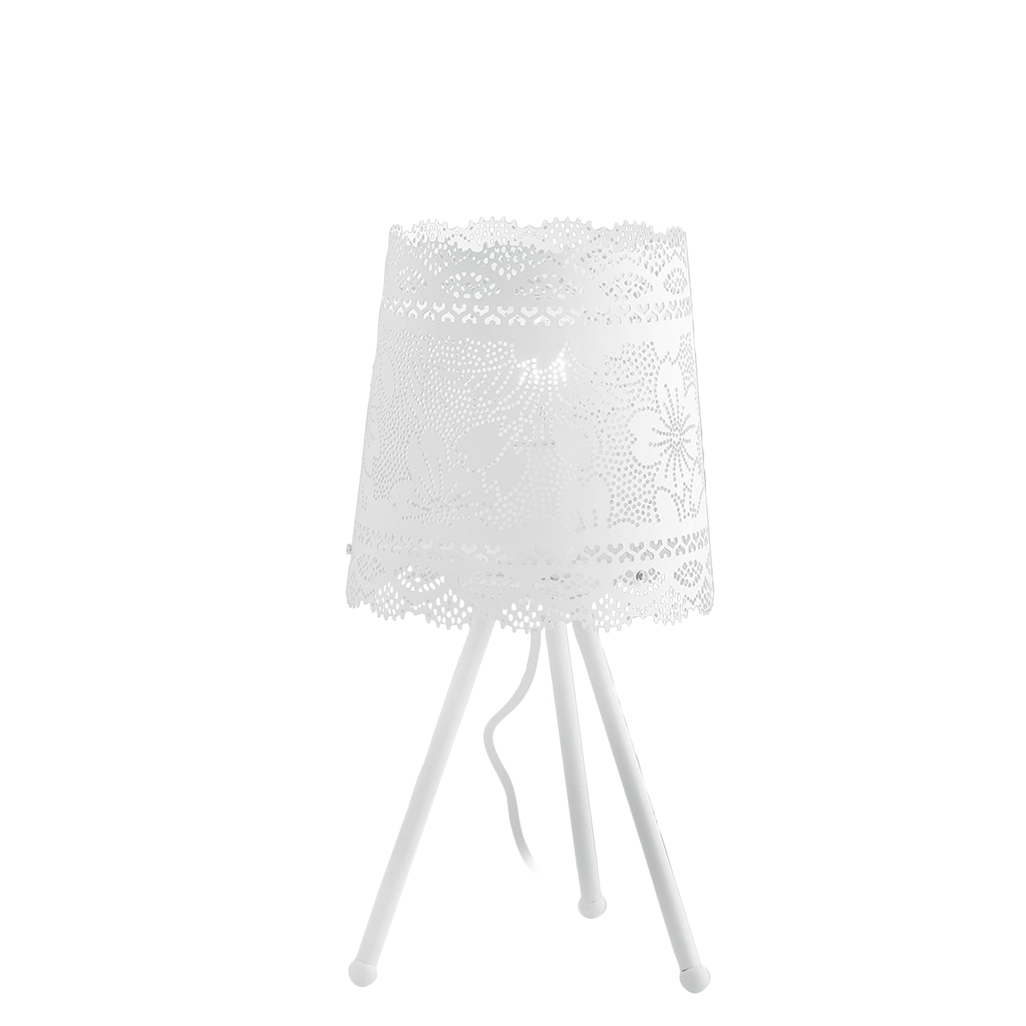 "Lampada da tavolo CLUNY in metallo bianco"