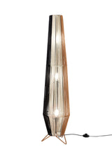 LUME COCONUT NERO+BIANCO+MARRONE IN METALLO 3XE27 40W LAMP SIZE D25xH110CM STRUTTURA D25XH120CM
