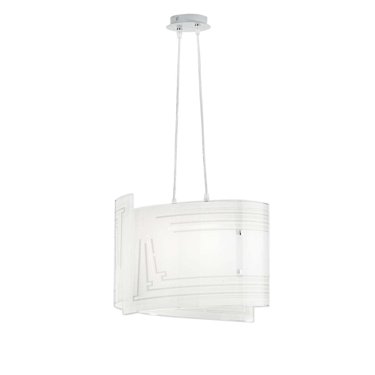 "Sospensione CONCEPT in vetro bianco 45 cm."