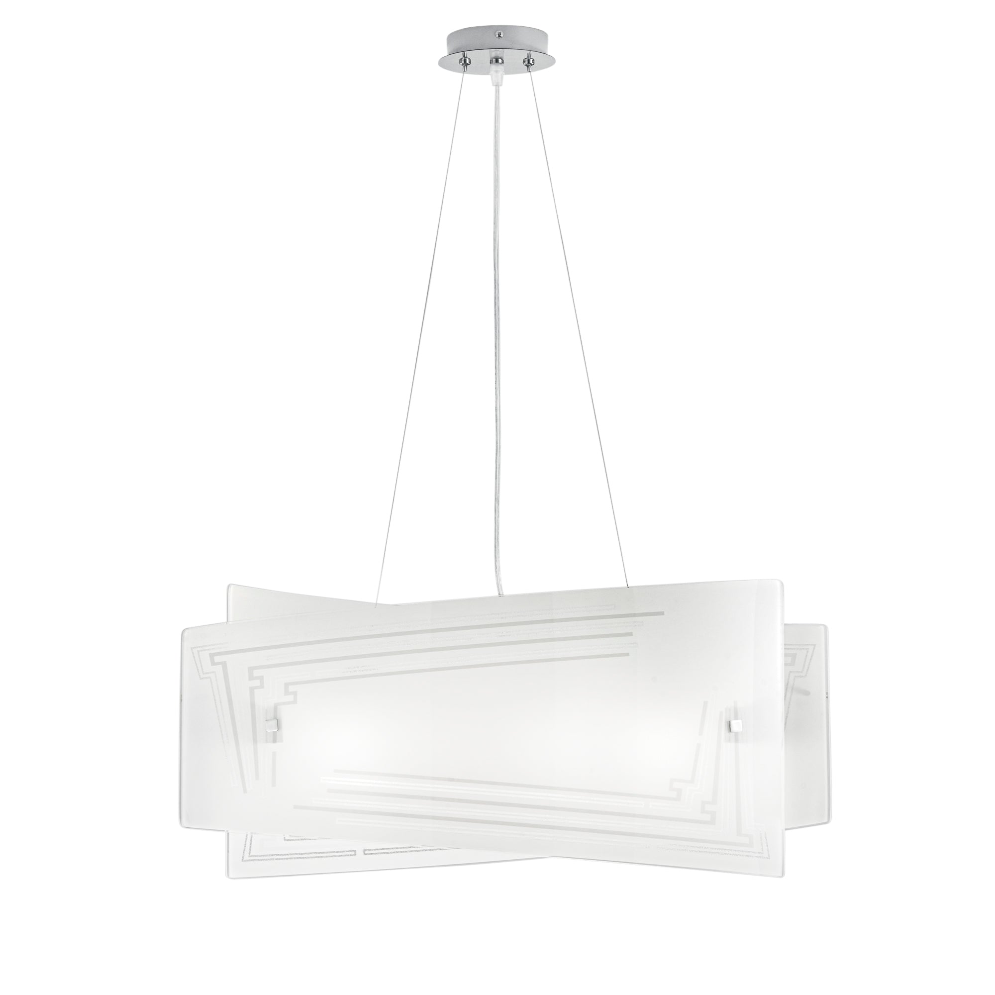 "Sospensione CONCEPT in vetro bianco 60 cm."