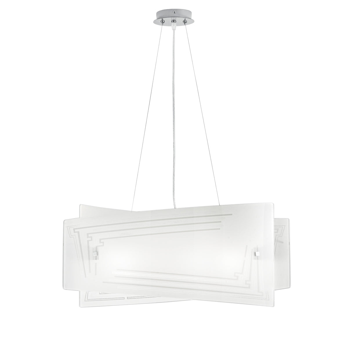 "Sospensione CONCEPT in vetro bianco 60 cm."