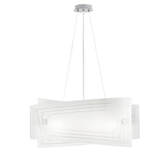 "Sospensione CONCEPT in vetro bianco 60 cm."