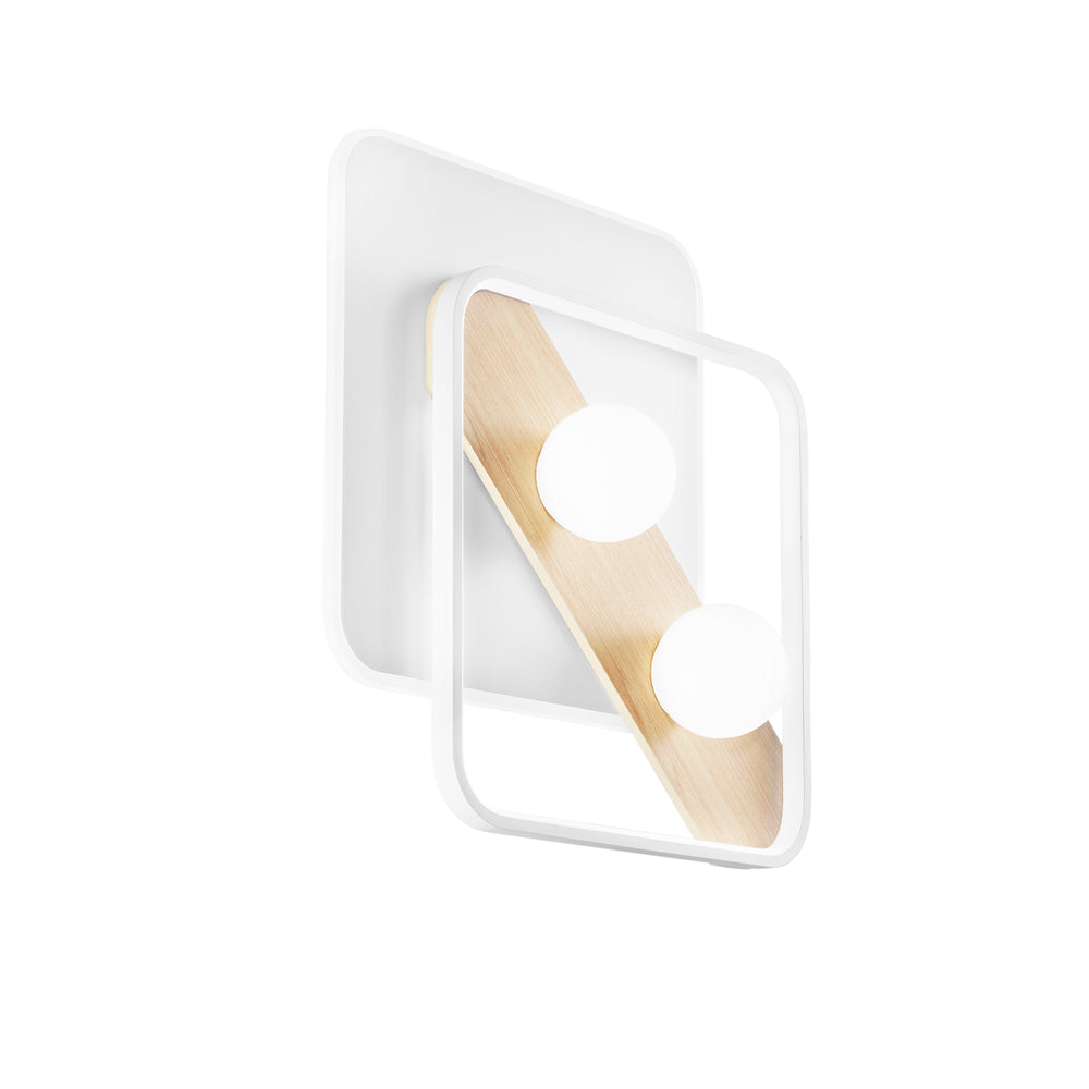 PLAFONIERA LED CRICKET BIANCA/LEGNO 40W 4540LM CCT 50X40X8CM