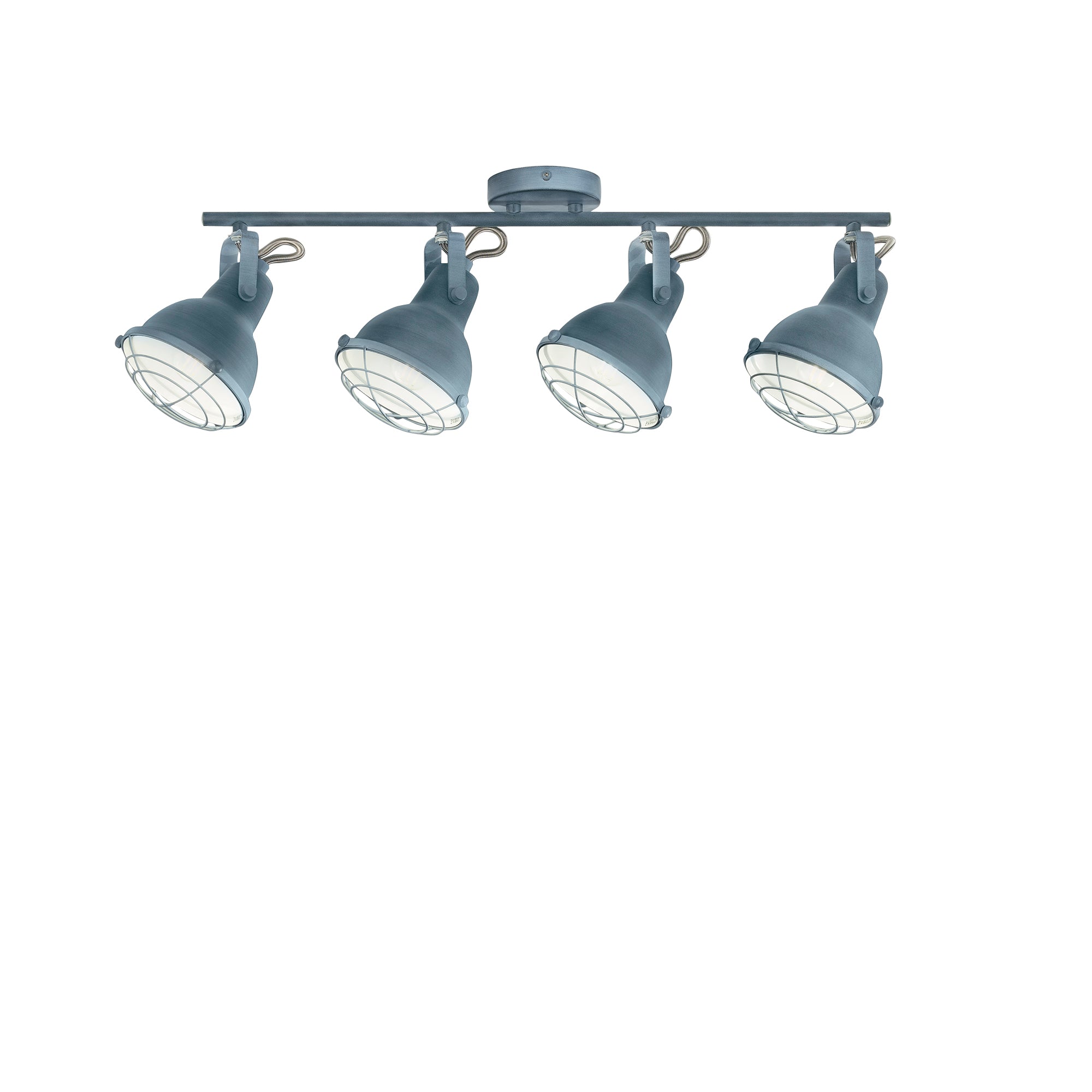 "Applique CUBA in metallo grigio con 4 diffusori orientabili"