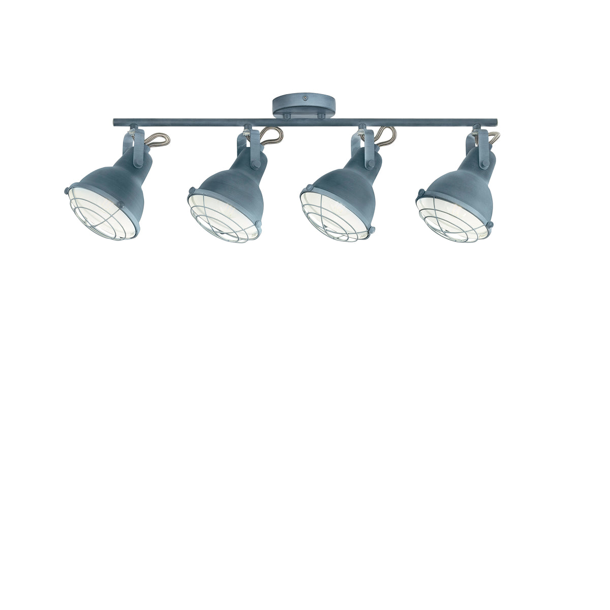 "Applique CUBA in metallo grigio con 4 diffusori orientabili"
