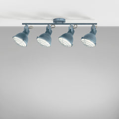 PLAFONIERA CUBA GRIGIA/BIANCO 4XE14 77,5X13X17CM