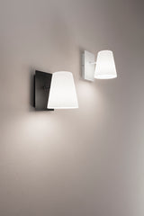 APPLIQUE CULT BIANCA IN METALLO 1XE14 25W LAMP SIZE Dia11xH12CM, STRUTTURA 15X11X18CM