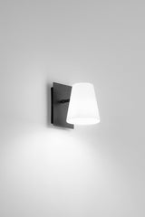 APPLIQUE CULT NERA IN METALLO 1XE14 25W LAMP SIZE Dia11xH12CM, STRUTTURA 15X11X18CM