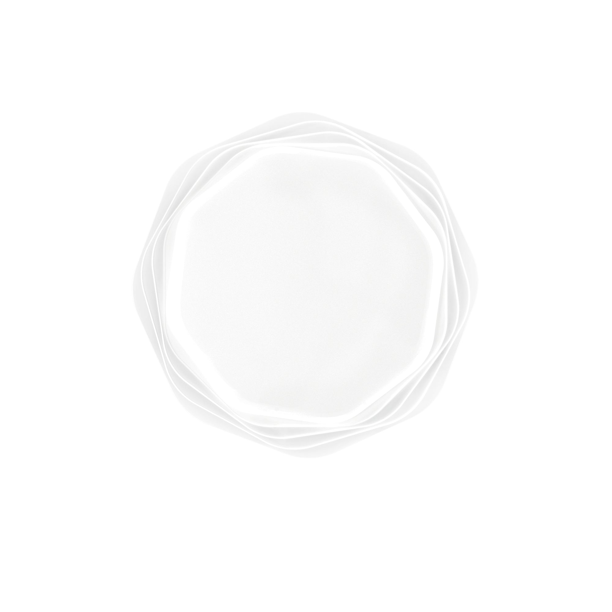 "Plafoniera LED DAISY bianca con luce direzionale e retroilluminazione, telecomando e Wi-Fi - CCT - 52cm. Ø"