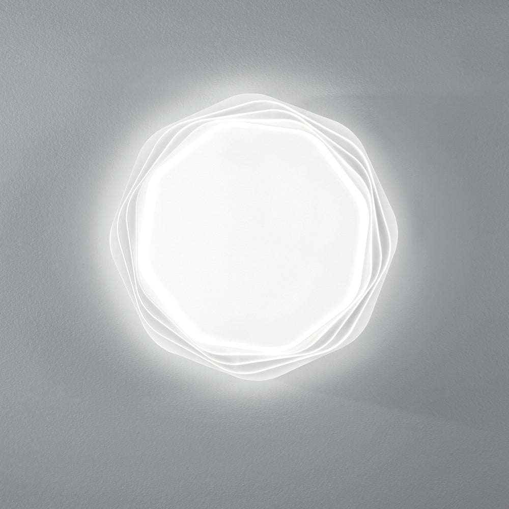 PLAFONIERA LED DAISY BIANCA 40W 3900LM CCT WI-FI CON TELECOMANDO 52X52X8,5CM