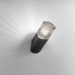 APPLIQUE 45° DARK ANTRACITE/FUME' 1XE27 IP54 10,6X28,6CM