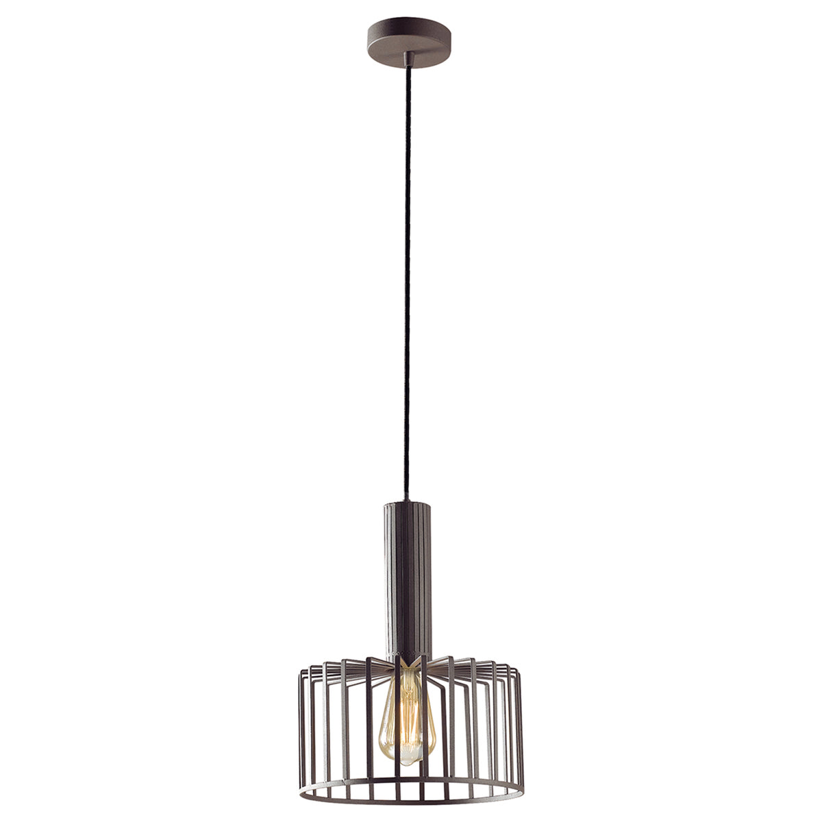 "Lampadario a sospensione DAYTON in metallo bronzo 25 cm."