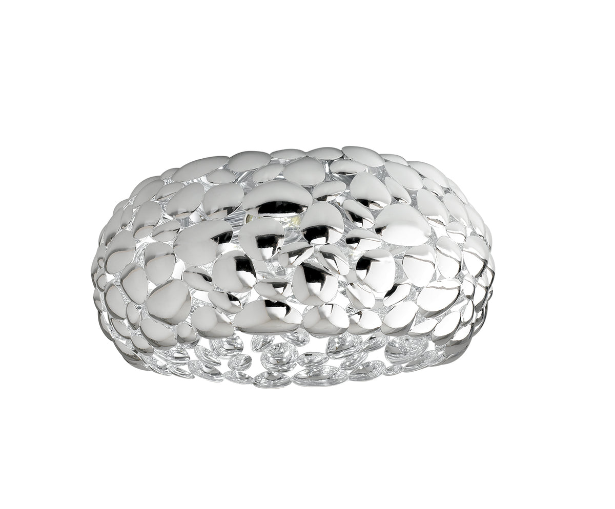 PLAFONIERA DIONISO CROMO 2XE27 35X35X16CM
