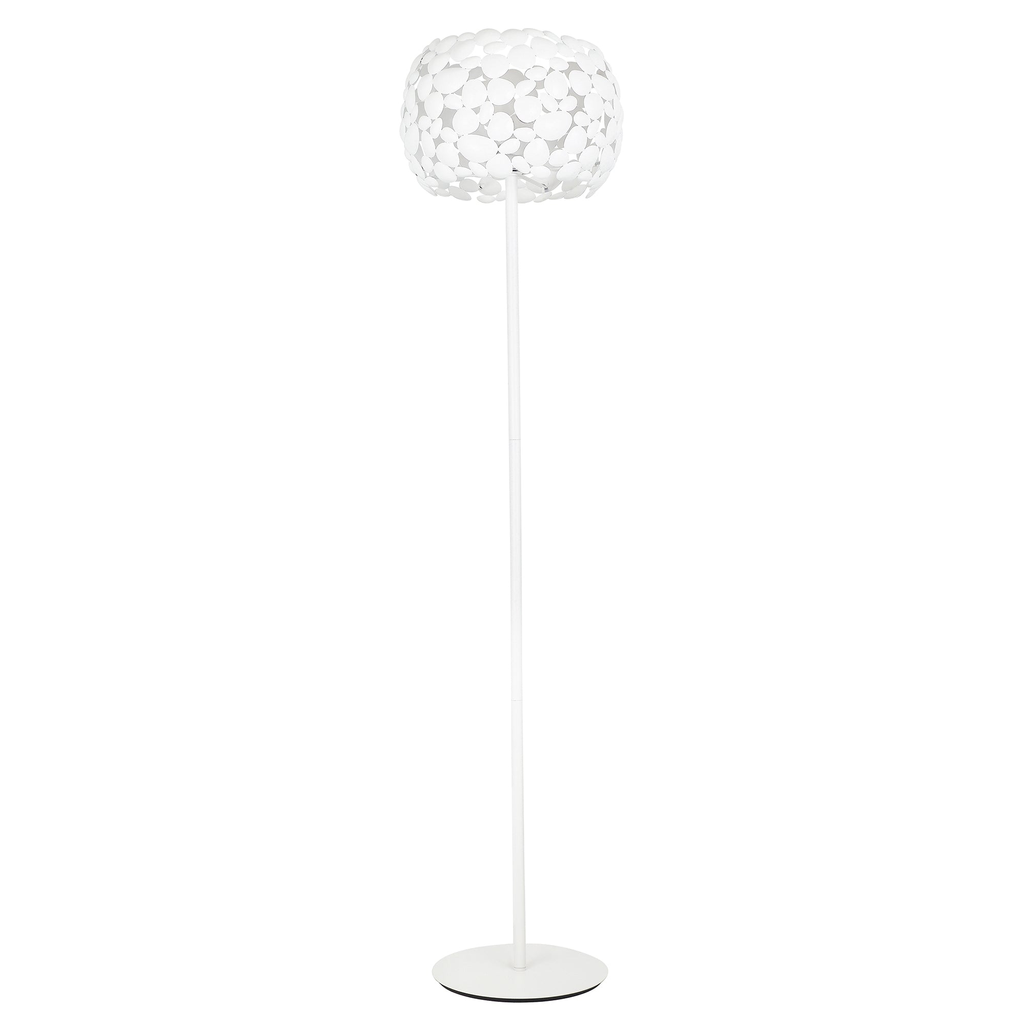 "Piantana DIONISO in metallo bianco 163 cm."